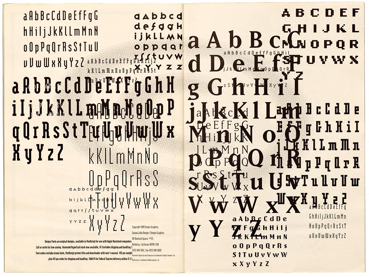 emigre font samples
