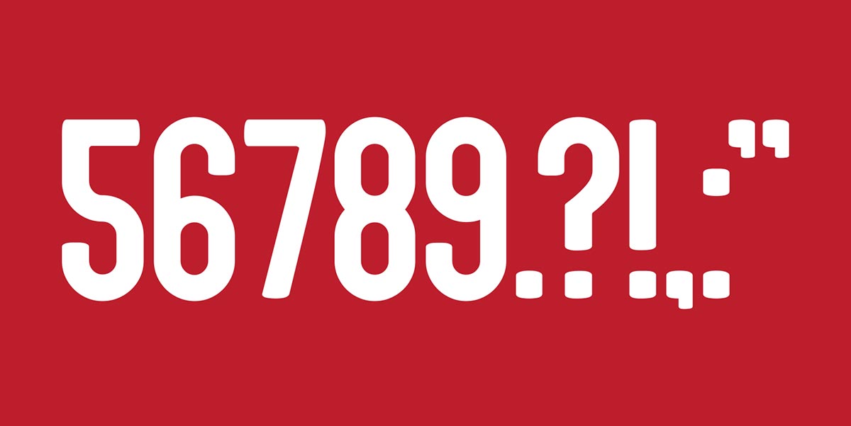 glyph sample numbers