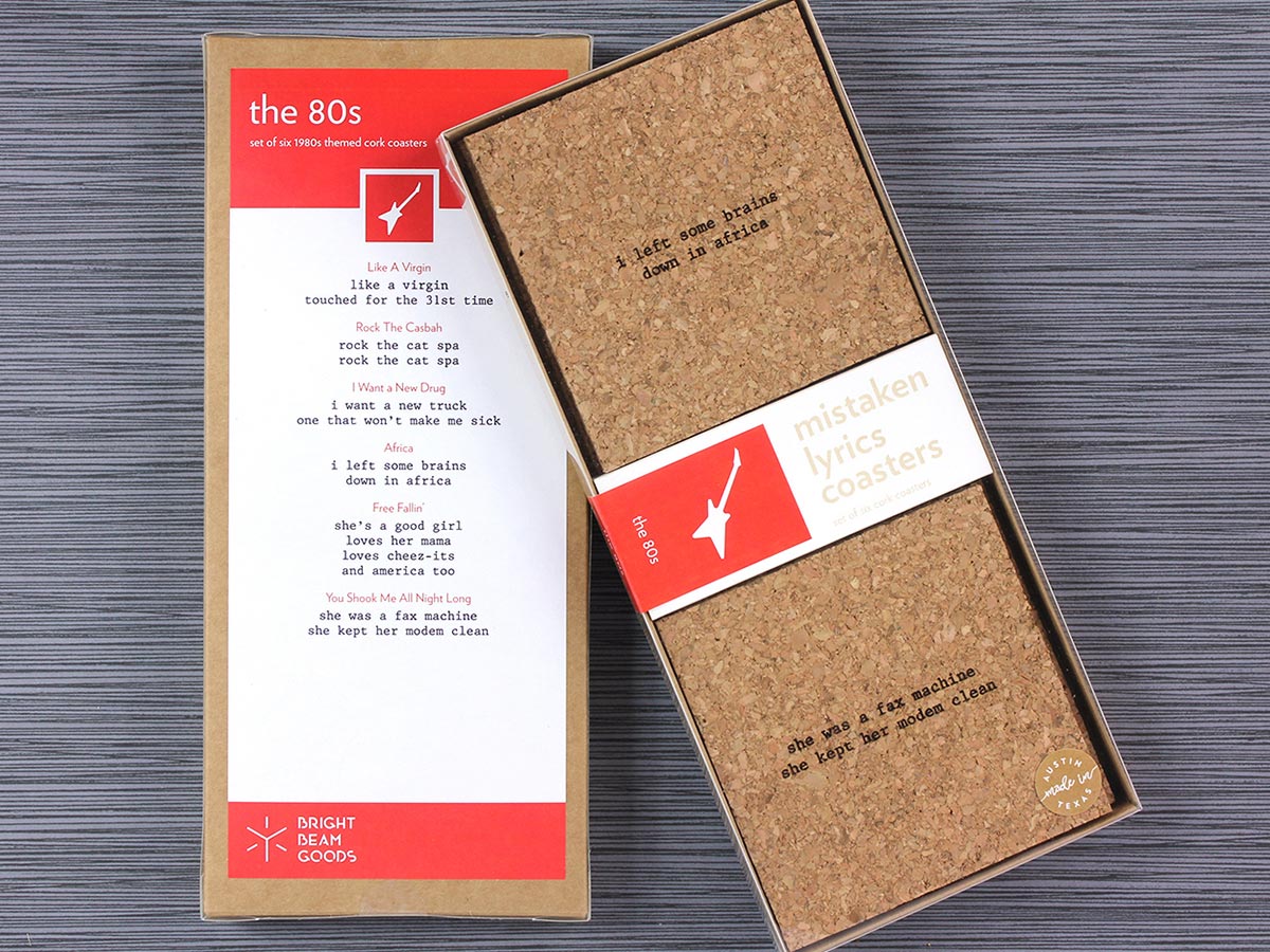 Mistaken Lyrics Coasters