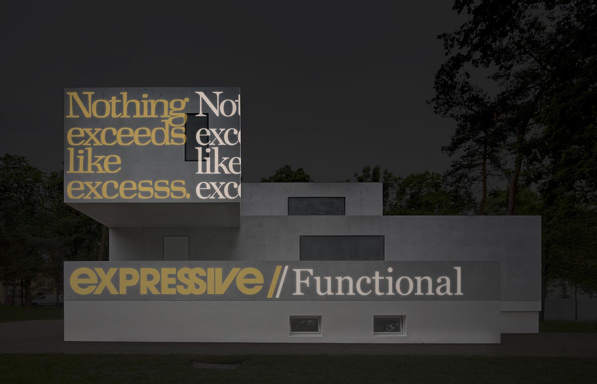 nightime exterior entrance